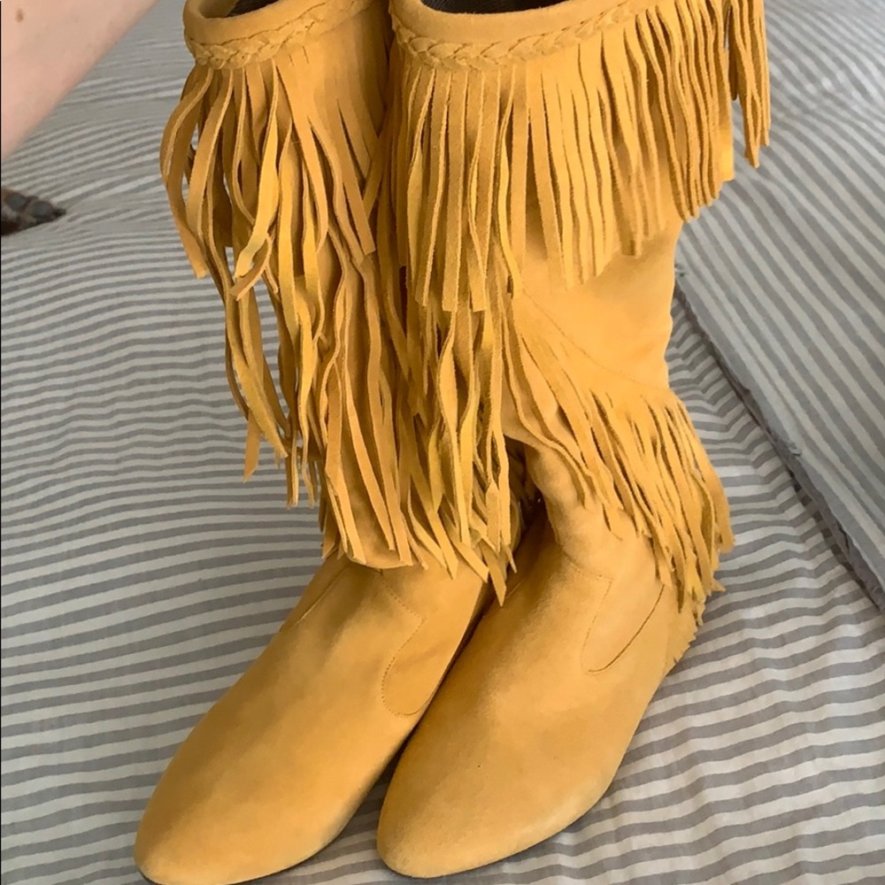 Sam Edelman Fringe Boots (flat)